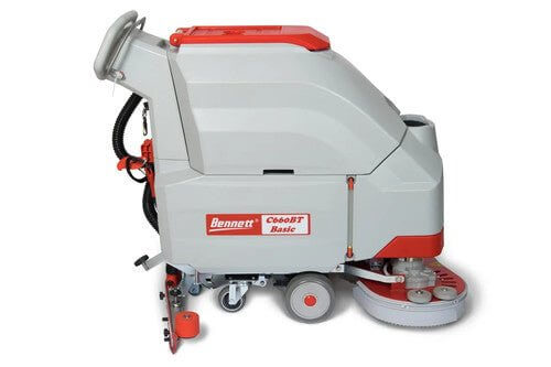 Bennett C660BT Cleaver Series Floor Scrubber - Dual Brush Floor Cleaner - Side Angle
