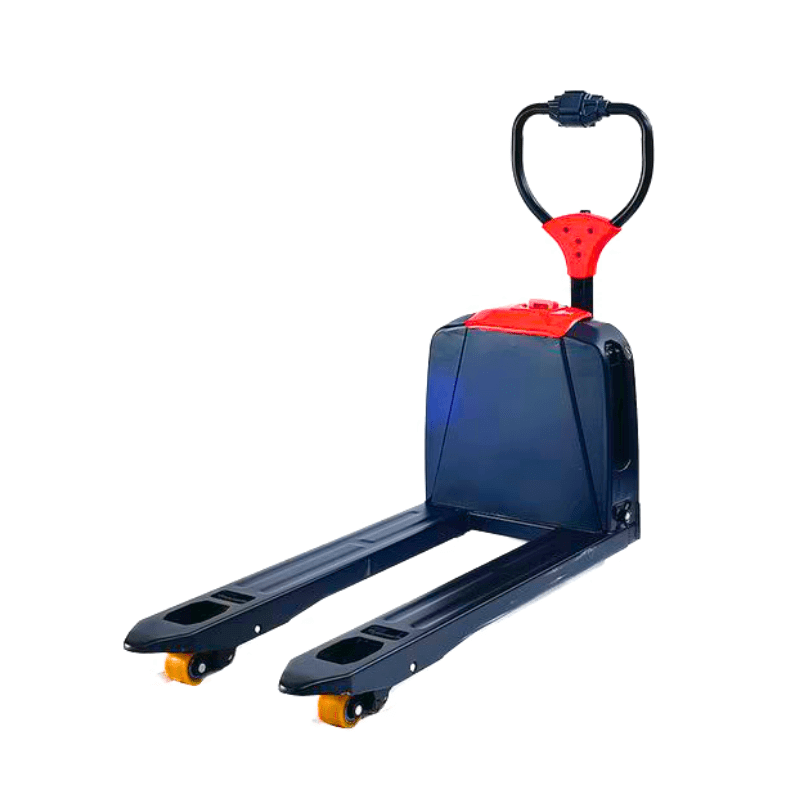 Backwards angle of Compact F4 Li‑ion pallet truck – dual battery, 1,500 kg lift capacity