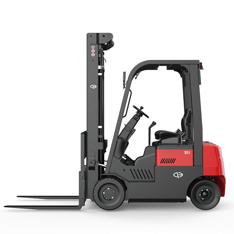 CPD18 / 20FVL-4 Wheel Electric Forklift 1800kg 4000lbs Capacity Side Angle