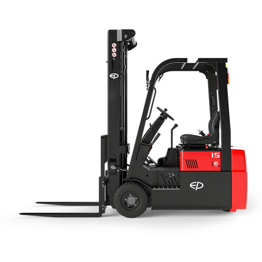 CPD18 / 20FVL- 3 Wheel Electric Forklift 1800kg 4000lbs Capacity Side Angle