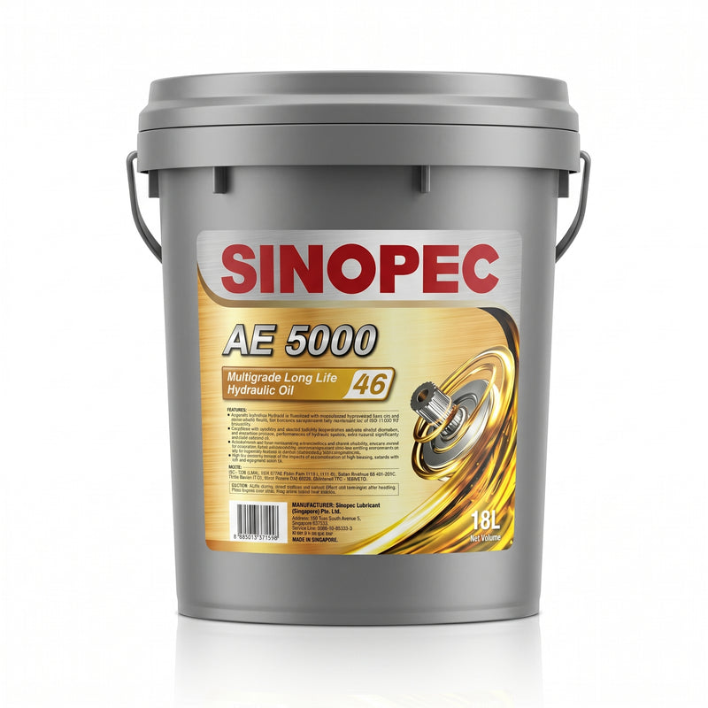 Sinopec AE 5000 | Multigrade Long Life Hydraulic Oil | 18L Pail