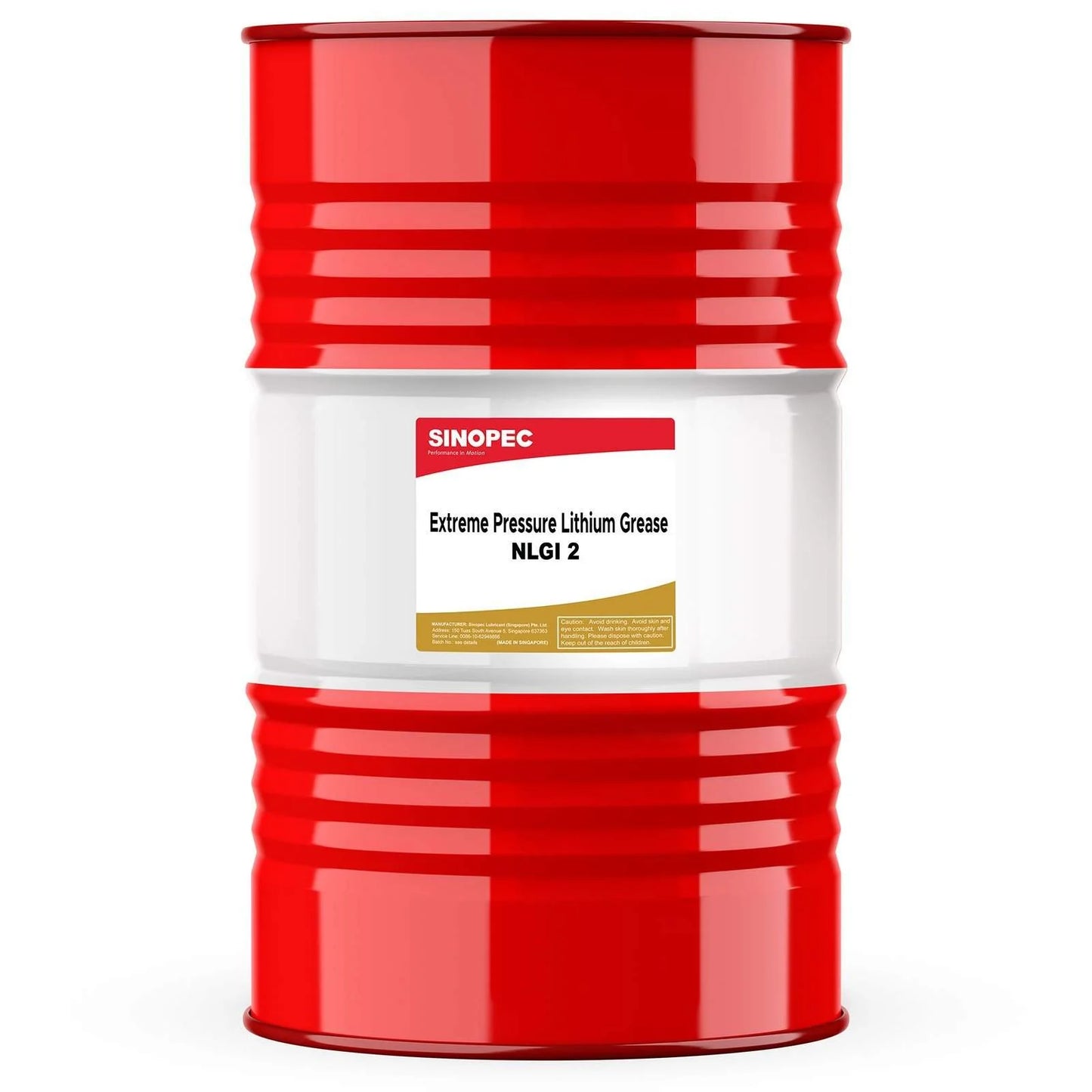 Sinopec EP NLGI 2 | Extreme Pressure Lithium Grease | 180kg Drum